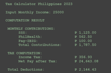 PH Tax Calculator